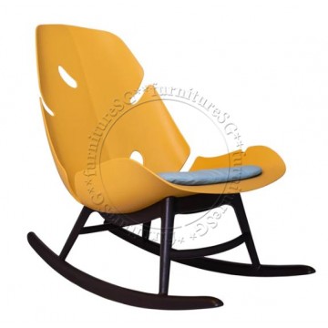 Lagoon - Monstera Outdoor Patio Rocking Chair Yellow